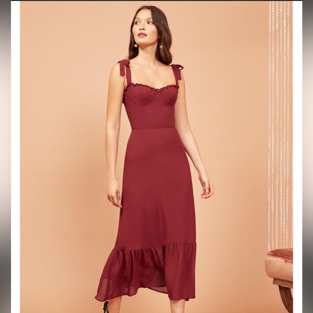 Reformation Nikita dress in red